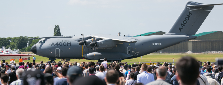 A400M on airstrip